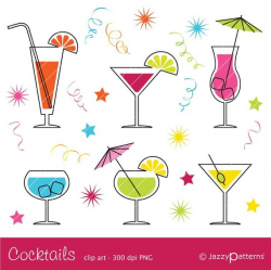 Cocktail clipart CA017 instant download | Products ...