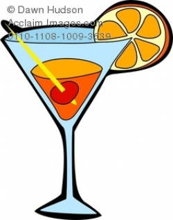 Clipart Image of A Fruit Cocktail Drink