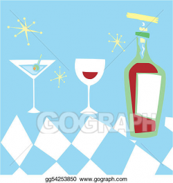 Vector Illustration - Retro styled drinks. EPS Clipart ...
