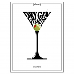 Cocktail Martini Digital clip art silhouette olive alcohol ...