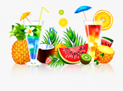 Cocktails Clipart Pineapple Drink - Summer Juice Png #833530 ...