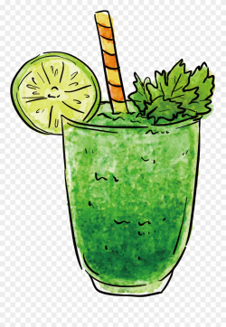 Cocktails Clipart Shake Drink - Transparent Green Smoothie ...