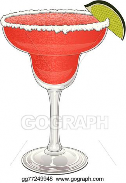 Vector Illustration - Margarita-strawberry. Stock Clip Art ...