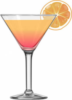 Glass Martini Alcoholic Tequila Sunrise Free Clipart Monkey ...
