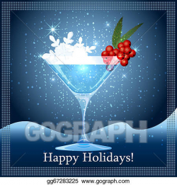 Vector Illustration - Snowflake cocktail. EPS Clipart ...