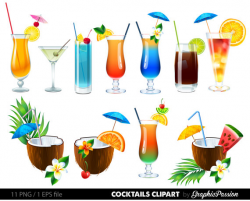 Summer Cocktails Clipart Cocktail Clip Art Summer Clipart