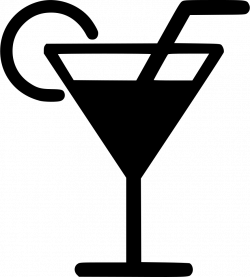 Martini Glass Drink Cocktail Straw Svg Png Icon Free Download ...