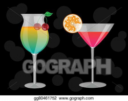 Vector Stock - Cocktails. Clipart Illustration gg80461752 ...