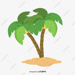 Coconut Trees On The Island, Coconut Vector, Island Vector ...