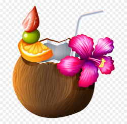 Drinks Clipart Fiesta - Coconut Drink Clip Art - Png ...