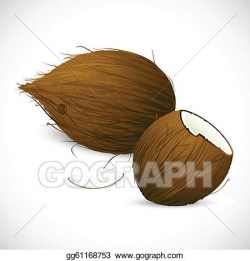 Vector Clipart - Coconut. Vector Illustration gg61168753 ...