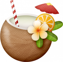 Coconut Clipart Hawaii - Hawaiian Coconut Clipart - Png ...