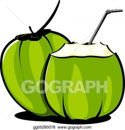 Clipart - Coconut. Stock Illustration gg55285078 - GoGraph