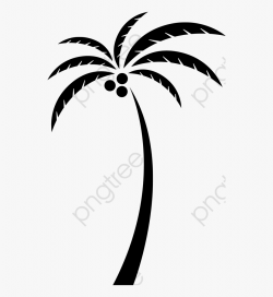 Coconut Tree Silhouette, Tree Clipart, Coconut Clipart ...