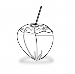clipartist.net » Clip Art » food coconut icon coconut icon black ...