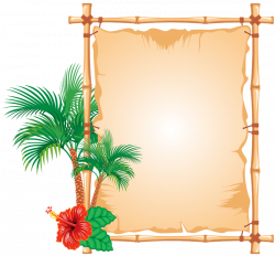 Clipart - Decorated bamboo frame