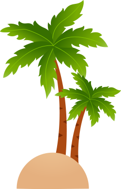 Tropical Islands Resort Cartoon Clip art - Fresh coconut tree vector ...