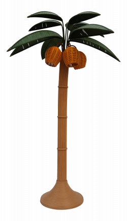 Tall Tropical Rattan Coconut Tree Floor Lamp | Chairish