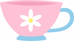 Cute Pink Teacup With Daisy - Free Clip Art