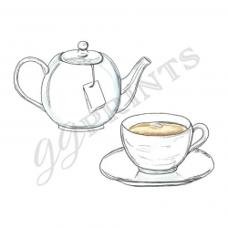 Coffee Clipart // Tea Clipart // Hot Chocolate Clipart
