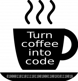 Clipart - Turn coffee into code