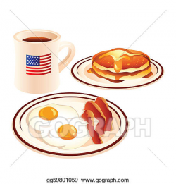 EPS Vector - American breakfast. Stock Clipart Illustration ...