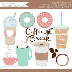 Coffee Clipart,Coffee Clip Art, Coffee Break Clipart,Donut ...