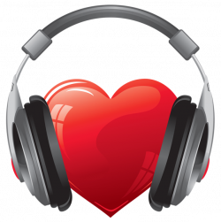 Heart with Headphones PNG Clipart Image | Hearts | Pinterest ...