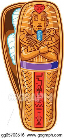 Clip Art Vector - Mummy sarcophagus. Stock EPS gg65703516 ...