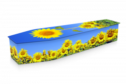 Sunflowers Blooming Custom Coffin Design | Expression Coffins
