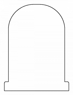 Tombstone pattern. Use the printable outline for crafts, creating ...