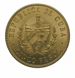 Republic Of Cuba, 5 Pesos 1915 - Coin Free PNG Images ...