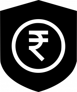 Insurance Indian Rupee Shield Secure Security Money Svg Png Icon ...