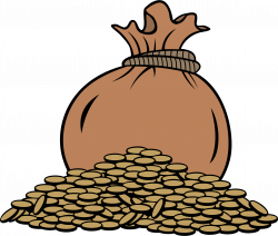 Clipart - Bag of gold coins