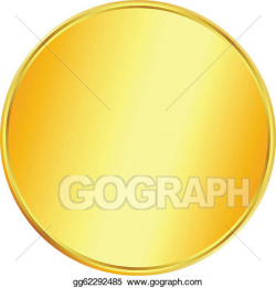 Vector Stock - Blank gold coin. Clipart Illustration ...