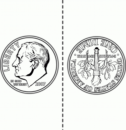 Coin Clipart Dime Front Back – Pencil And In Color Coin ...