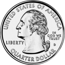 OnlineLabels Clip Art - United States Quarter Front