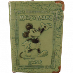 Vintage Mickey Mouse Coin Bank Book – 1930's Zell Products ...