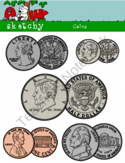 US Coin Clipart / Graphics Obverse / Reverse - Hand Drawn ...