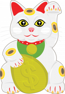 Cat Maneki-neko Luck Clip art - Hand drawn Fortune Cat and copper ...