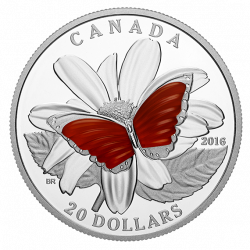 1 oz. Pure Silver Coin - Colourful Wings of a Butterfly - Mintage ...