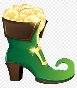Leprechaun Shoe With Gold Coins Png Clipart Image - Clip Art ...