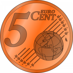 Clipart - five euro cent