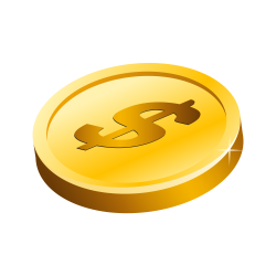 OnlineLabels Clip Art - Gold Dollar Coin