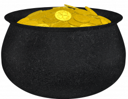 Pot of Gold with Shamrock and Gold Coins PNG Picture | Gallery ...