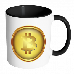 Bitcoin Shiny Coin Accent Mug – Leggy Me