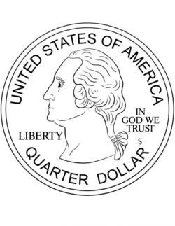 Quarter Coin coloring page | Free Printable Coloring Pages