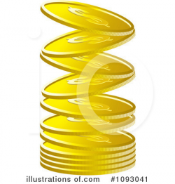 Coins Clipart #1093041 - Illustration by Lal Perera