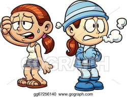 EPS Illustration - Warm and cold girls. Vector Clipart ...