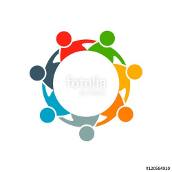 People Group Collaboration Logo. Vector graphic design ...